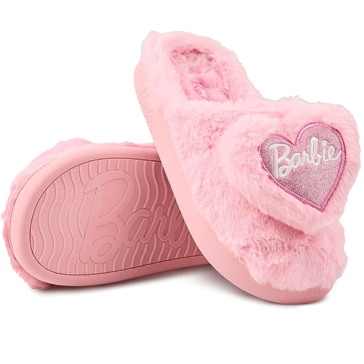 Girls Fuzzy Slippers - Image 1